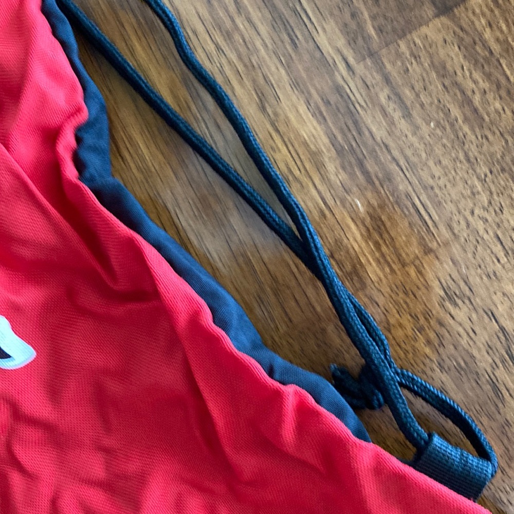 Puma Drawstring Backpack String Bag Red Black Pou… - image 4